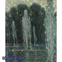 Tranh sơn dầu đài phun nước ngoài trời